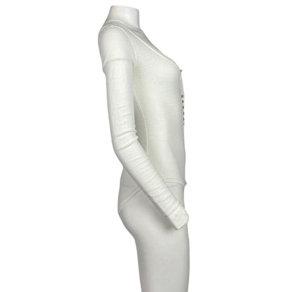 Free People Henley Bodysuit Cream Size XS - Picture 2 of 3